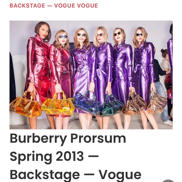 Burberry Prorsum Purple Metallic Trench Coat Runway Collection SUPER RARE 42/ L - Picture 14 of 15